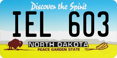 ND license plate IEL603