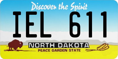 ND license plate IEL611