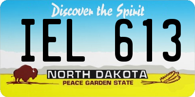 ND license plate IEL613