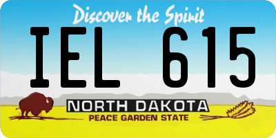 ND license plate IEL615