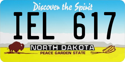 ND license plate IEL617