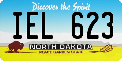 ND license plate IEL623