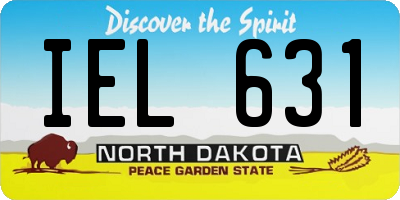 ND license plate IEL631