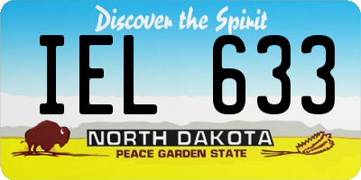 ND license plate IEL633