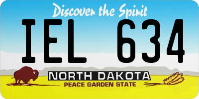 ND license plate IEL634