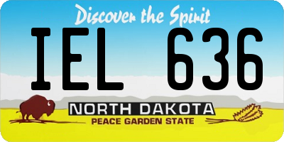 ND license plate IEL636