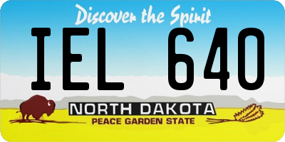 ND license plate IEL640