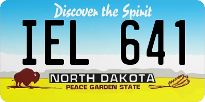 ND license plate IEL641