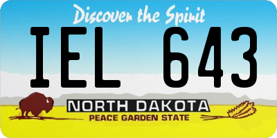 ND license plate IEL643