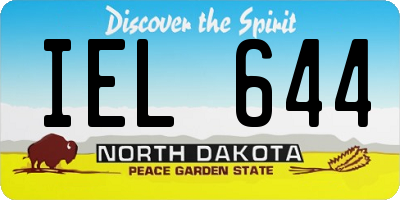 ND license plate IEL644