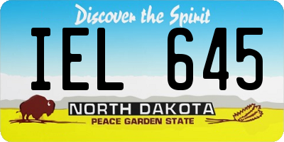 ND license plate IEL645