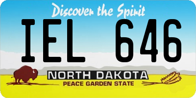 ND license plate IEL646
