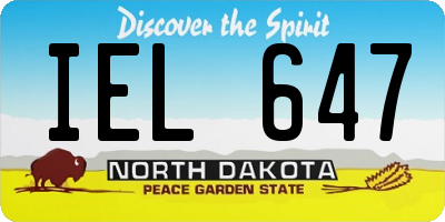 ND license plate IEL647