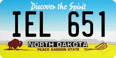ND license plate IEL651