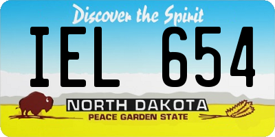 ND license plate IEL654