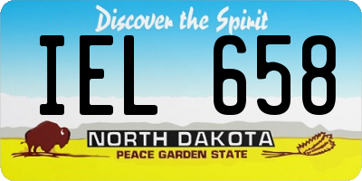 ND license plate IEL658