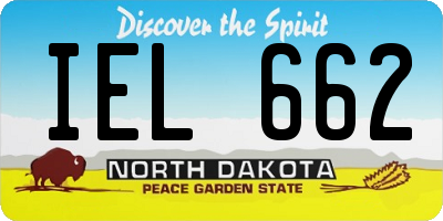 ND license plate IEL662