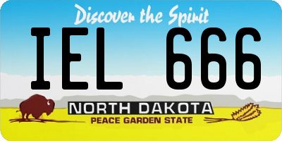 ND license plate IEL666