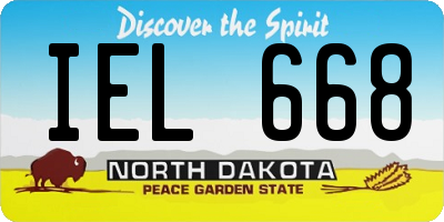 ND license plate IEL668