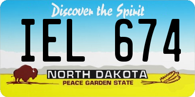 ND license plate IEL674