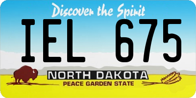 ND license plate IEL675