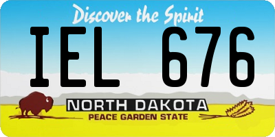 ND license plate IEL676