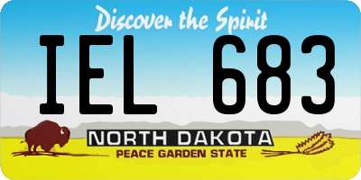 ND license plate IEL683