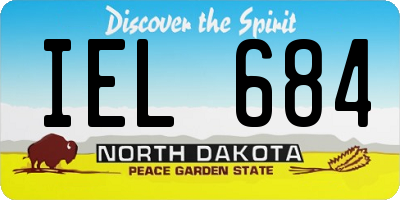 ND license plate IEL684