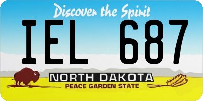 ND license plate IEL687