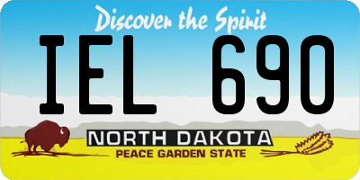 ND license plate IEL690