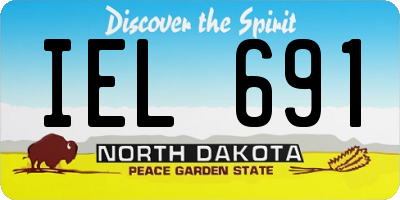 ND license plate IEL691