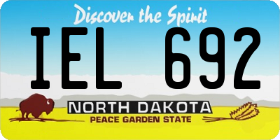 ND license plate IEL692