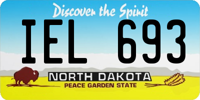 ND license plate IEL693