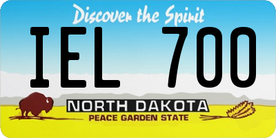 ND license plate IEL700