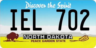 ND license plate IEL702
