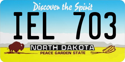 ND license plate IEL703