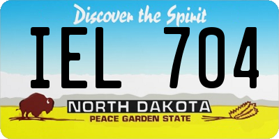 ND license plate IEL704