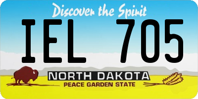 ND license plate IEL705