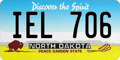 ND license plate IEL706