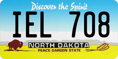 ND license plate IEL708