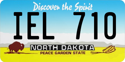 ND license plate IEL710