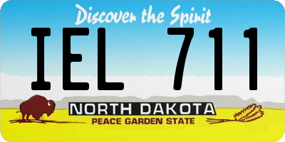 ND license plate IEL711