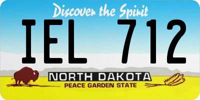 ND license plate IEL712