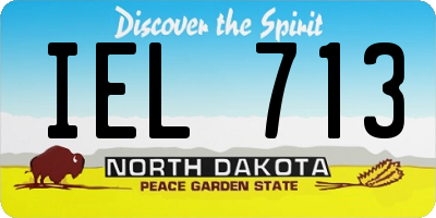 ND license plate IEL713