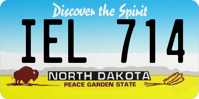 ND license plate IEL714