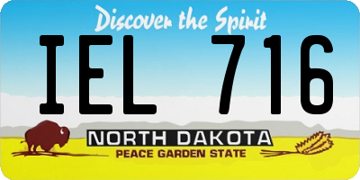 ND license plate IEL716