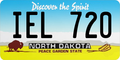 ND license plate IEL720