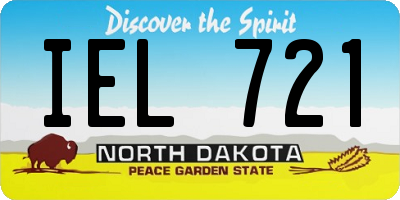 ND license plate IEL721
