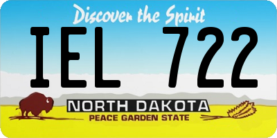 ND license plate IEL722