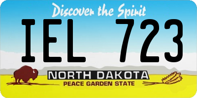 ND license plate IEL723